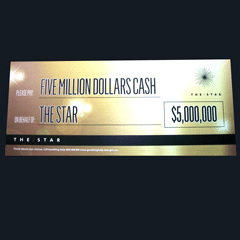 The Star oversized Cheque